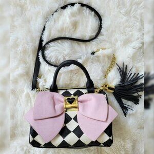 Betsey Johnson Bow Satchel / Crossbody Bag